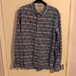 Vans men’s long sleeve button down shirt large